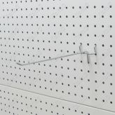 Крючок для перфорированной панели одинарный L=250мм d=4мм, шаг 50мм, цинк